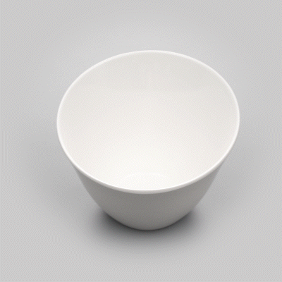 Voga 24 oz Round White Melamine Small Bowl - Incline Face - 6" x 6" x 3" - 2 count box