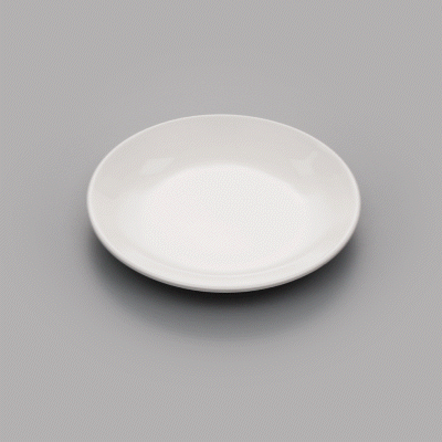 Voga Round White Melamine Small Plate - Classic, Rimless - 6" x 6" x 1" - 10 count box