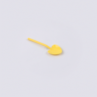 Coppetta Baby Yellow Plastic Love Shovel Spoon - 3 1/2" x 1 1/4" - 100 count box