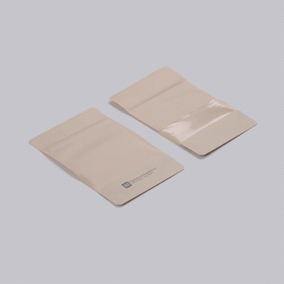 Bag Tek Kraft Plastic Small Window Bag - Heat Sealable - 7" x 4 3/4" x 1 1/2" - 100 count box