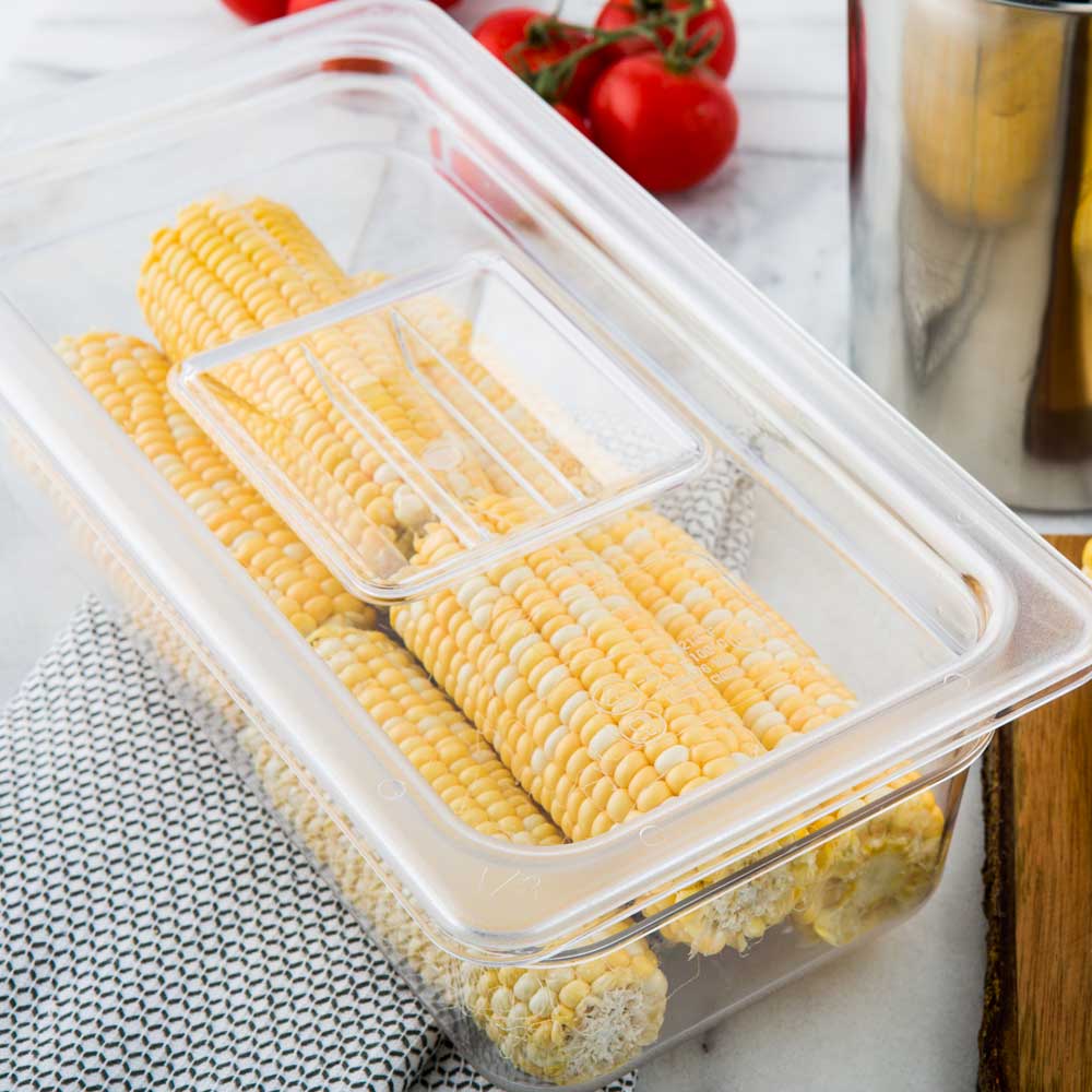 Met Lux Rectangle Clear Plastic Lid - Fits 1/3 Cold Food Storage Container - 1 count box
