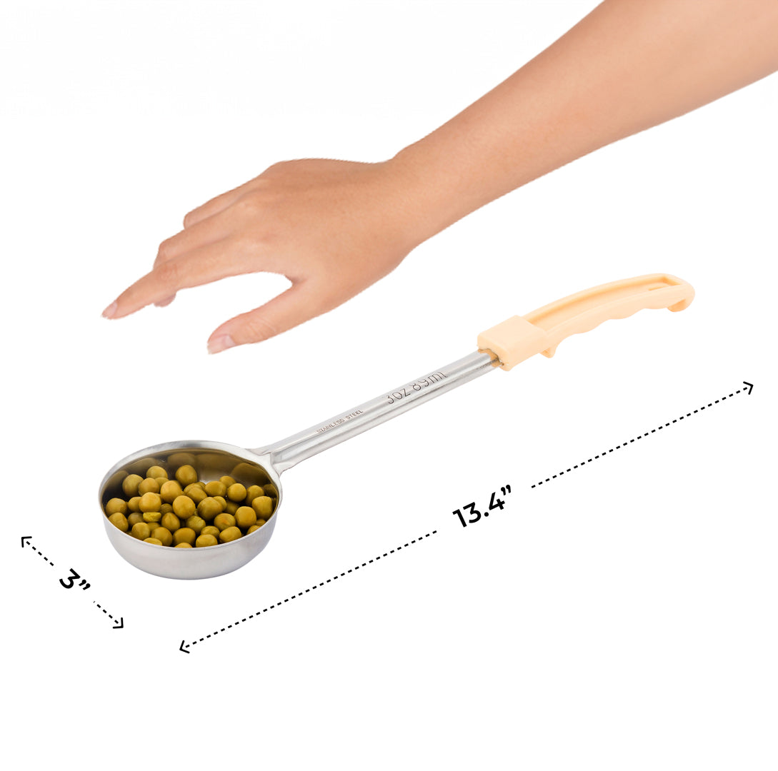 Met Lux 3 oz Stainless Steel Spoodle - Perforated, with Ivory Handle - 1 count box