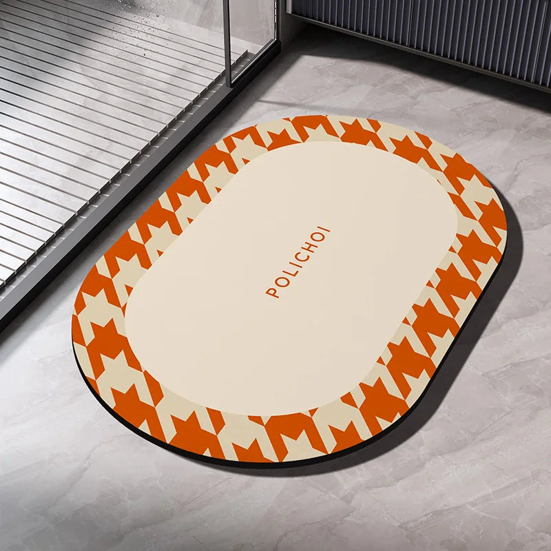 Bath Mats Bathroom Anti Slip Floor Mat Quick Dry Shower Toilet Rug