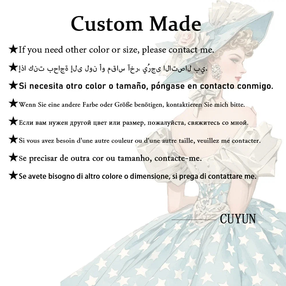 CUYUN Customized Luxury Lace Prom Dresses Women High Slit Sexy Corset Back Long Party Gown Floor-Length Evening Dress Summer