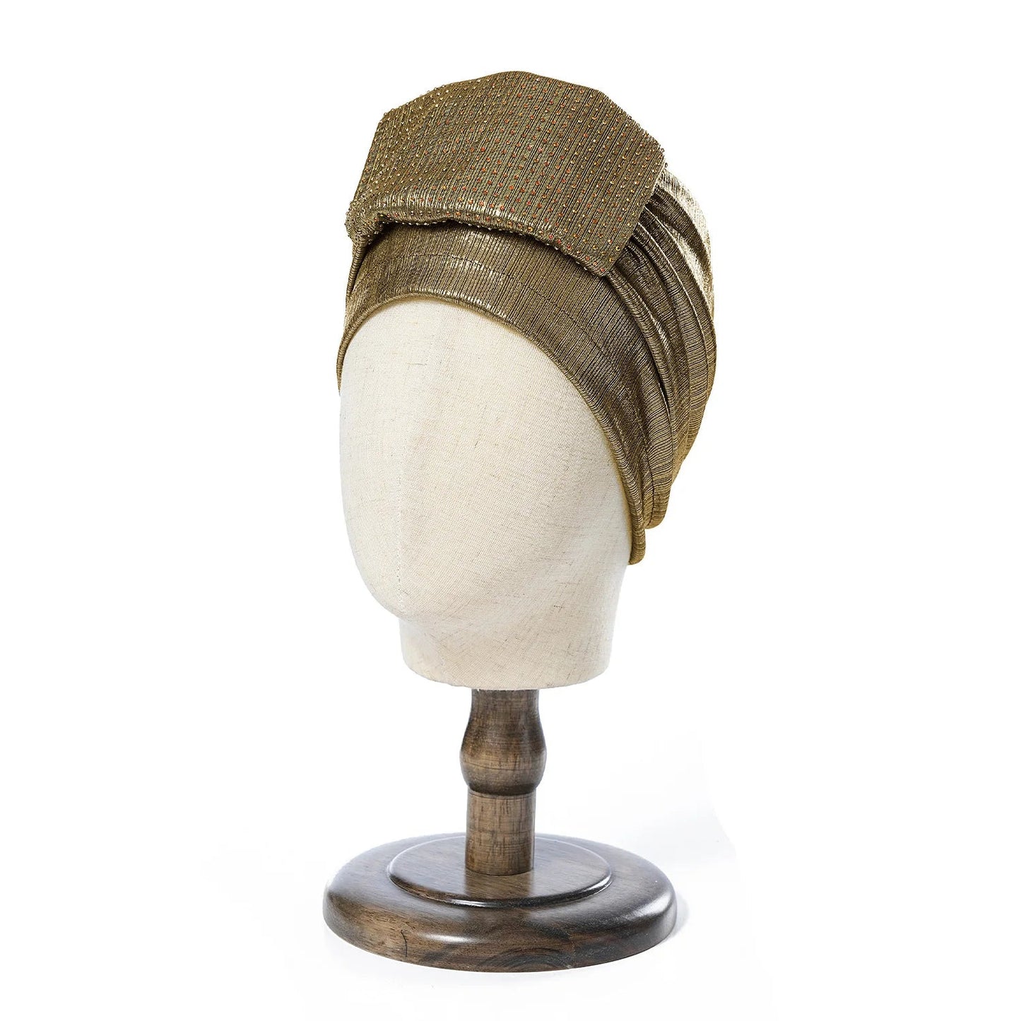 2024 New Glittering Rhinestones Turban Caps for Woman African Women Headtie Muslim Head Wraps Party Headpiece Hat