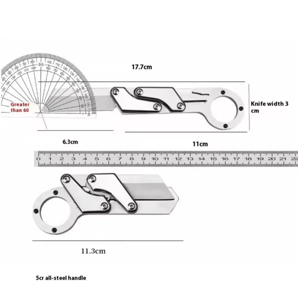 Outdoor mechanical folding tool, convenient folding knife, high hardness, multifunctional push form, fruit express knife