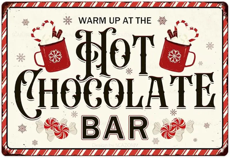 Christmas themed winter gingerbread bakery metal logo retro home kitchen coffee shop wall decoration