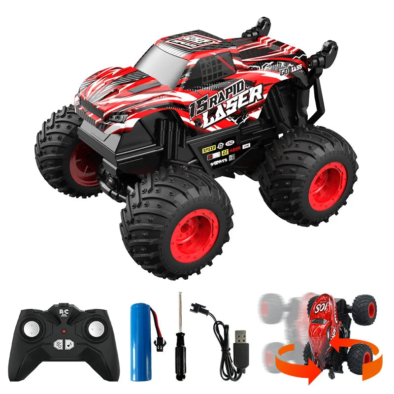 360 Degrees Rotating Dinosaur Shark RC CAR 1:20 Children's Music Lights Remote Control Stunt Car Children's Toy Car