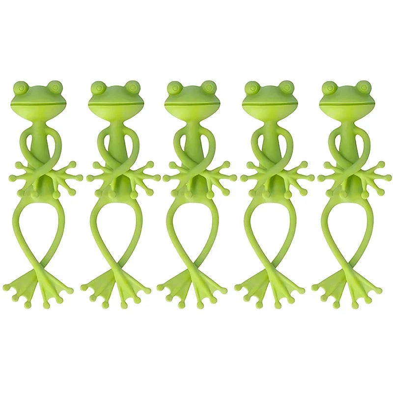 1/3/5PCS Green Frog Shaped Plant Clips DIY Flowers Vines Stem Holder Rack Gardening Gadgets Support for Plants Home Supplies ZYF
