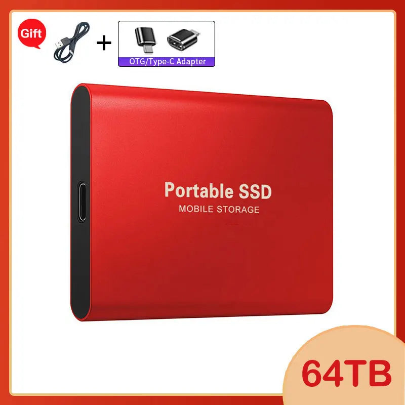Lenovo 1TB External Hard Disk 2TB High-Speed Hard Drive USB3.1 Type-C Solid State Drive Storage Disks for Laptops/Desktop/Mac