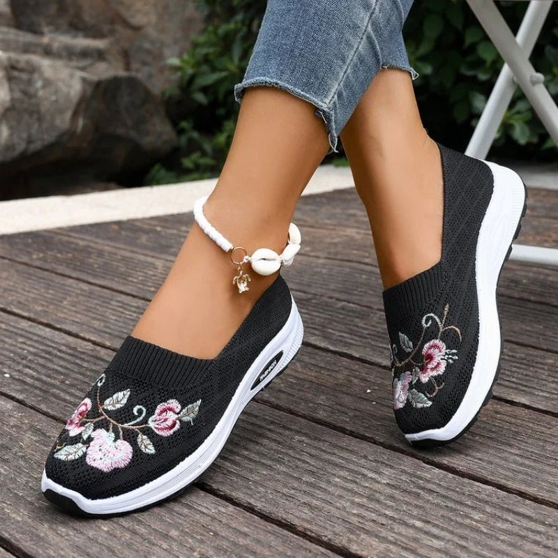 Spring and Autumn New Women's Sports Shoes Fashionable Breathable Wear-Resistant Casual Sports Shoes Flat Shoes Loafers
