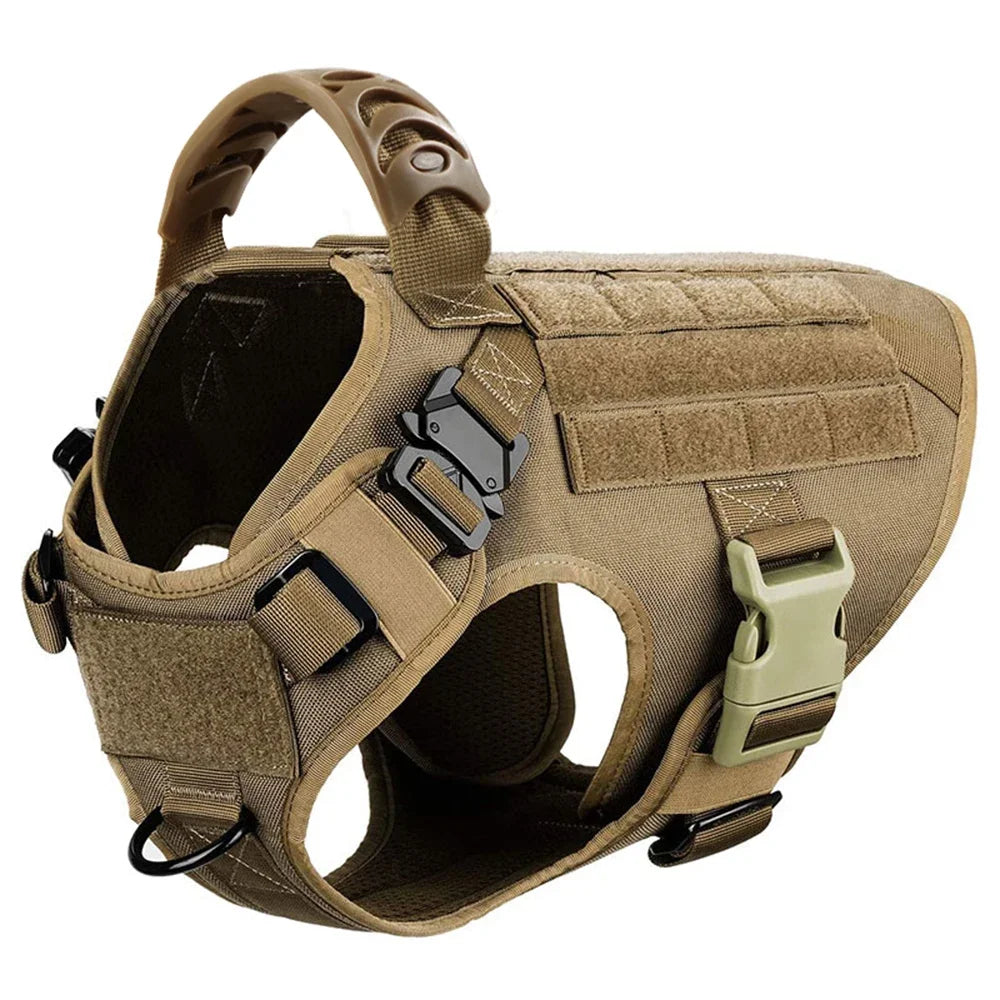 CANBOUN Tactical Military Vest Pet German Shepherd Golden Retriever Tactical Training Dog Harness And Leash Set For All Breeds D