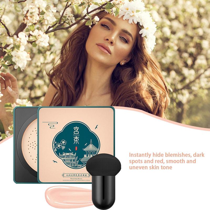 Mushroom CC Cream Air Cushion BB Cream Moisturizing Air Cushion BB Cream Foundation Lasting For Women(Natural)
