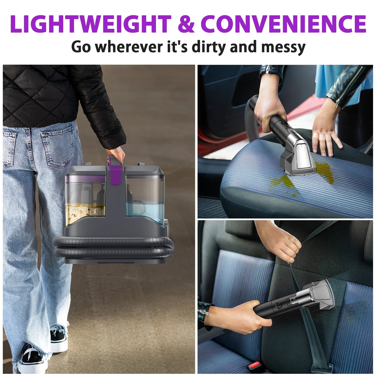 C9 Spot Vacuum Cleaner 1.4m Hose Corded Carpet Vacuum Cleaner with Wet Sprayer For Sofa Car