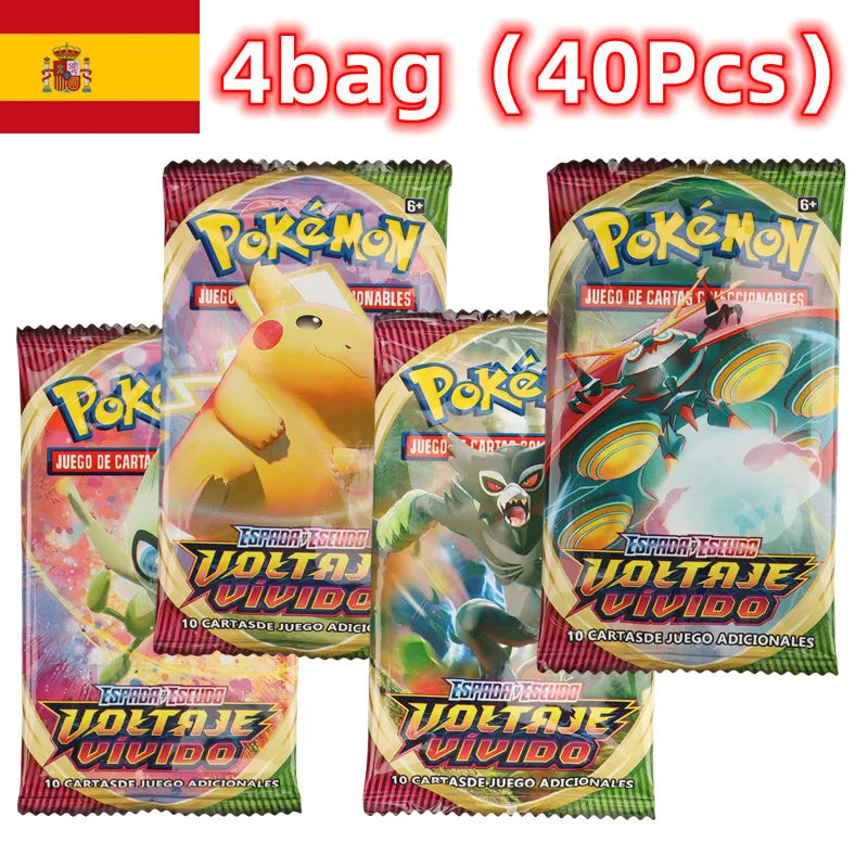 40/360Pcs Spanish Version Pokémon Card TCG: Sword shield Fusion Strike Booster Box Pokemon Cards 36 Pack Box Gifts
