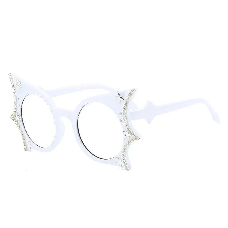 Diamonds Steampunk Sunglasses Women Men Luxury Brand Designer Bat Sun Glasses Trends Punk Rhinestone Shades Eyewear UV400 Oculos