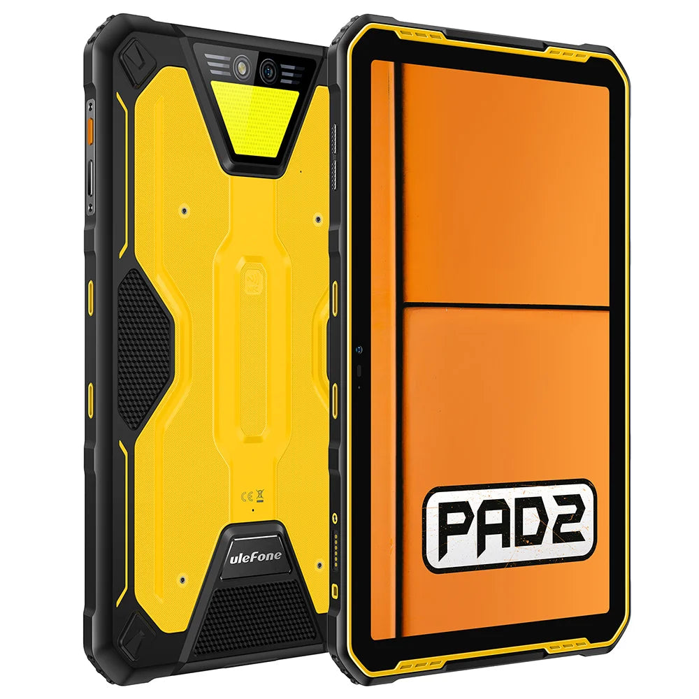 Ulefone Armor Pad 2 Rugged Tablet, 11" 2K, 18600 mAh ,IP68/IP69K Android 13 NFC GPS 4G Tablet Up to16GB +256GB LED Camping light