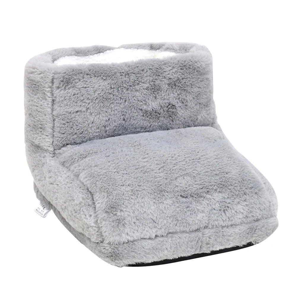 Electric Foot Heating Pad Winter Foot Warmer Soft Plush Heating Shoes Bedroom Slippers Household Foot Warming Mat Foot Heater