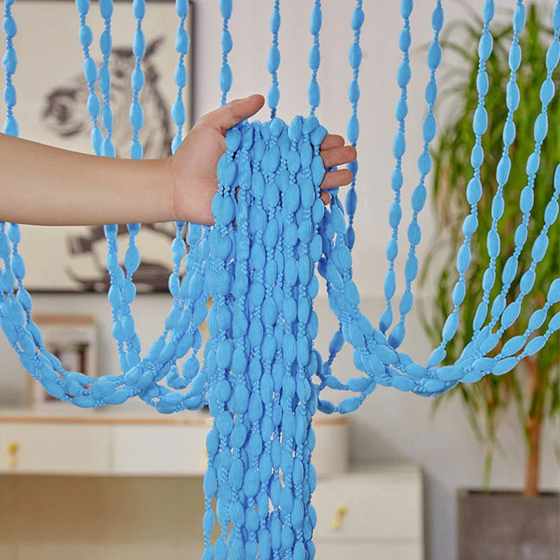 Polyester Door Beaded Curtains Lantern Tassel Cord Curtains.