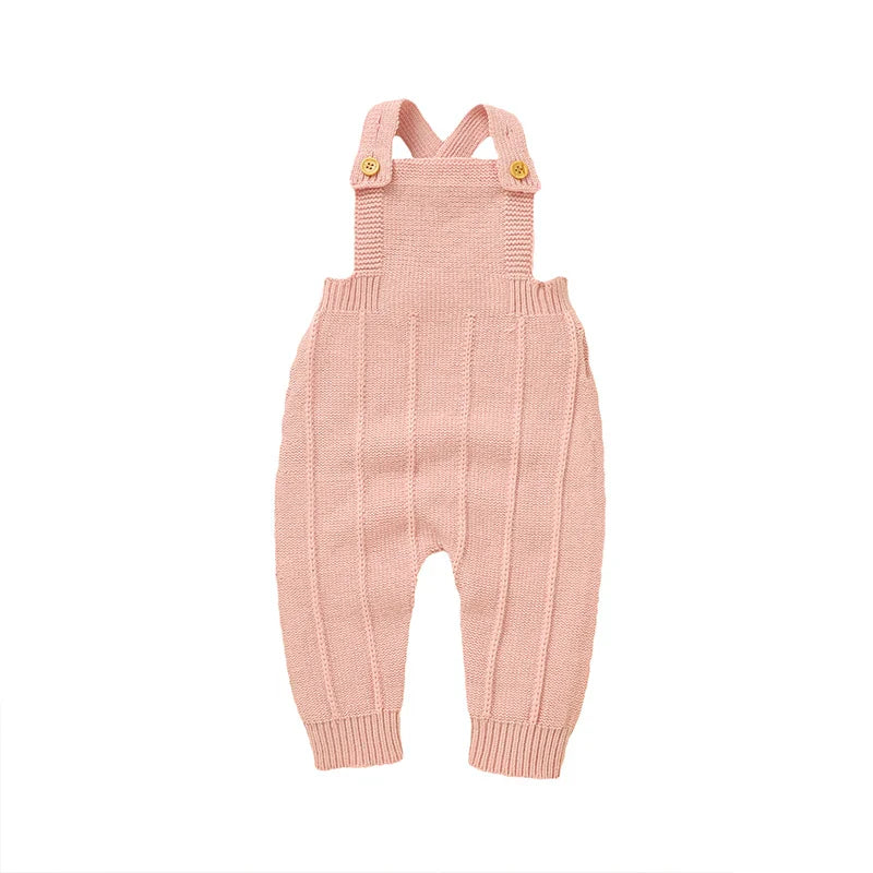 Baby Boy Jumpsuit Baby Girl Solid Knit Sleeveless Bodysuit Newborn Infant Cute Fall Clothes