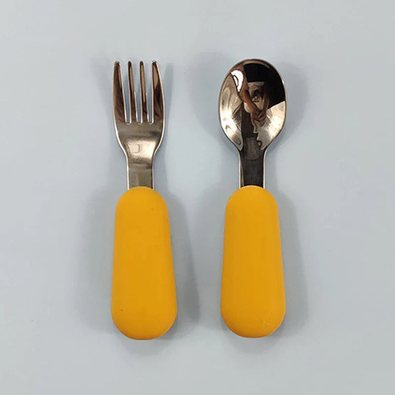 EtherealBe Stainless Steel Baby Utensils Set - Colorful & Safe