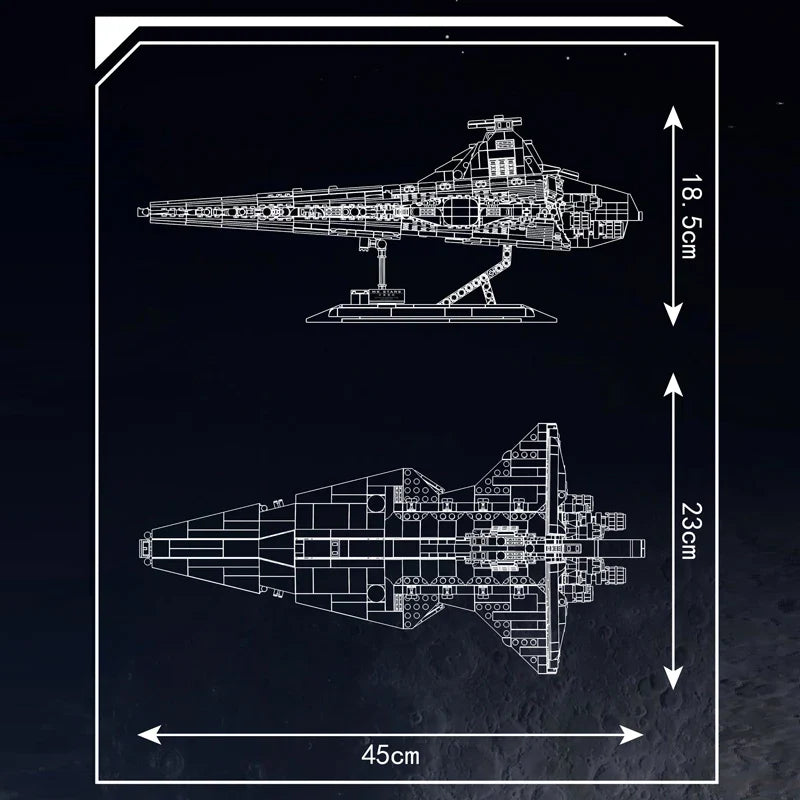 Mould King 21074 Star Plan Building Block The MOC Republic Attack Cruiser Model Assembly Star Fighter Toys Kids Christmas Gift
