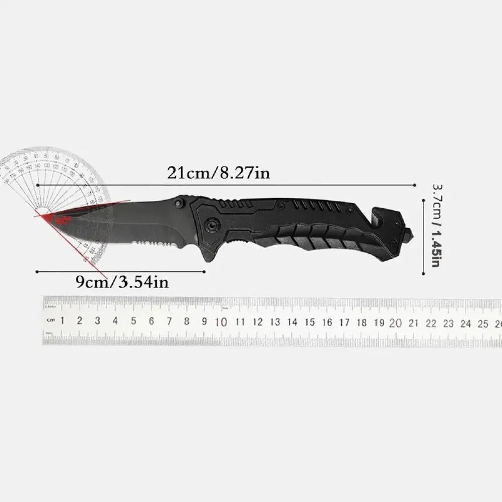 Outdoor portable folding knife - Multi-purpose high-hardness stainless steel wilderness survival knife