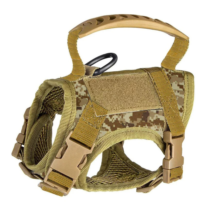 Tactical Puppy Harness For Small Dogs Adjustable Cat Harnesses Vest For Military Service Dogs Training Kitten Cat Accessories