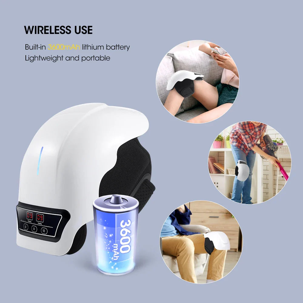 Hot Compress Electric Knee Massagers Relief for Swelling Stiff Joints Stretched Ligament and Muscles Thermostatic Relaxing Joint