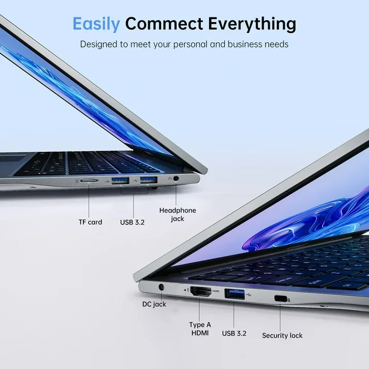 HOT 17.3" Large Screen Laptop Intel 6500Y 32GB 1TB/2TB Windows 11 Lightweight and Portable High-Definition Office Notebook..