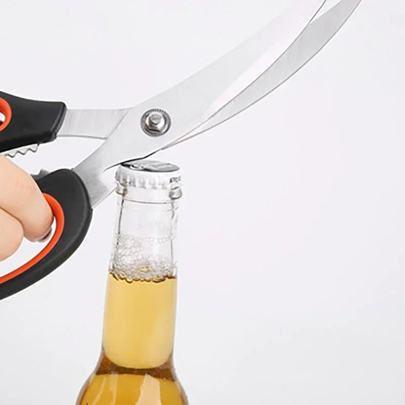 Bend Blade Kitchen Scissors Korean Stainless Steel Barbecue Scissors with Steak Kitchen Scissors Manufacturers Kitchen Tool