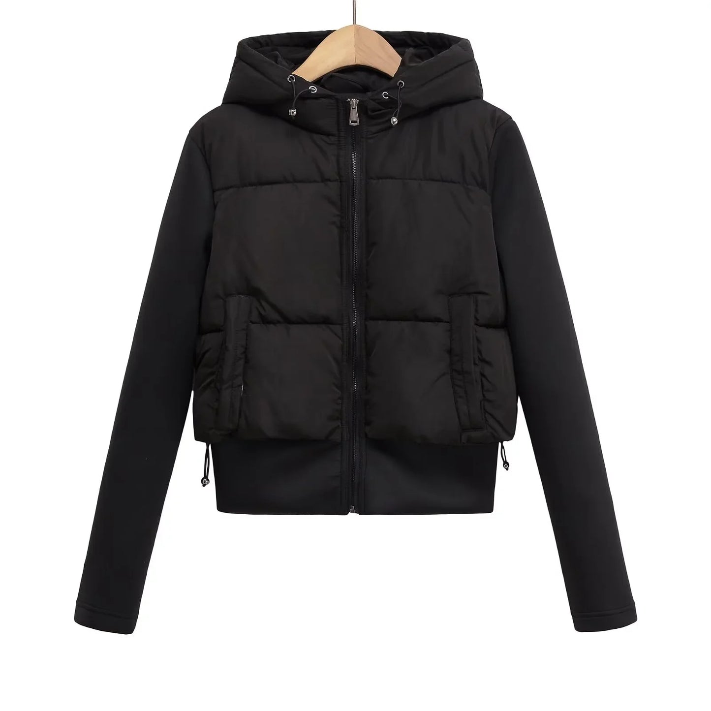 2025 autumn new women casual fashion cotton coat hooded.