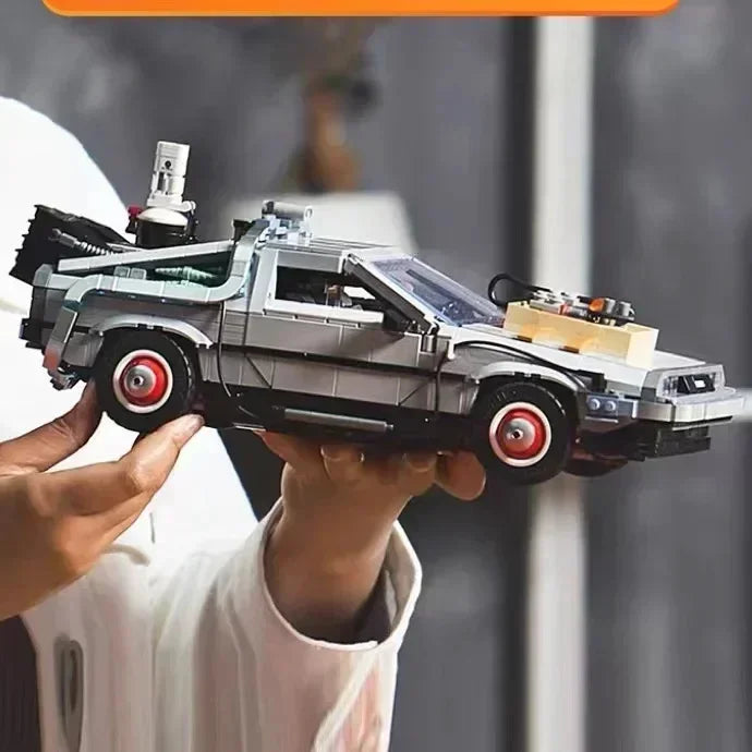 LEGO 10300 DeLorean Back to the Future Time DMC-12 Machine Sport Car Building Blocks Fit Bricks Toys for Kids Chritmas Gift Set