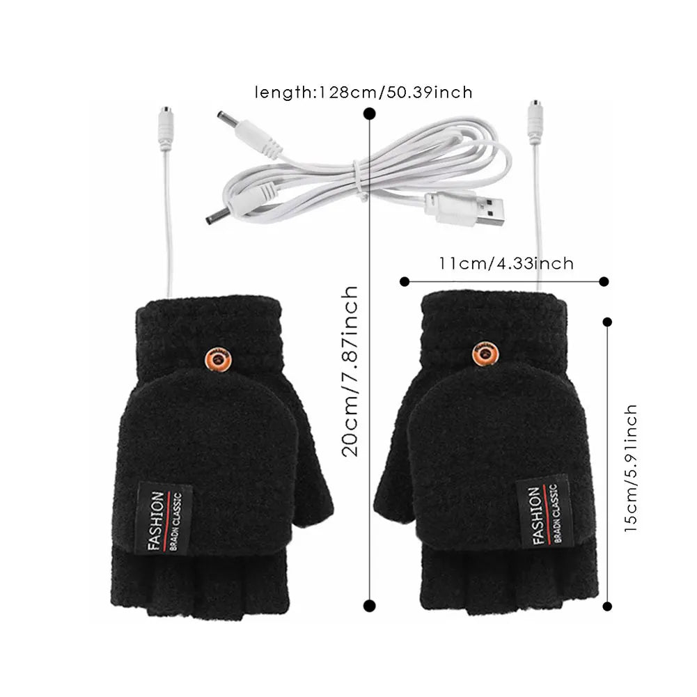 Comfort Warm Gloves Electric Winter Heating USB Rechargeable Smart Warm Winter Gloves For Skiing Cold Weather Driving Hiking