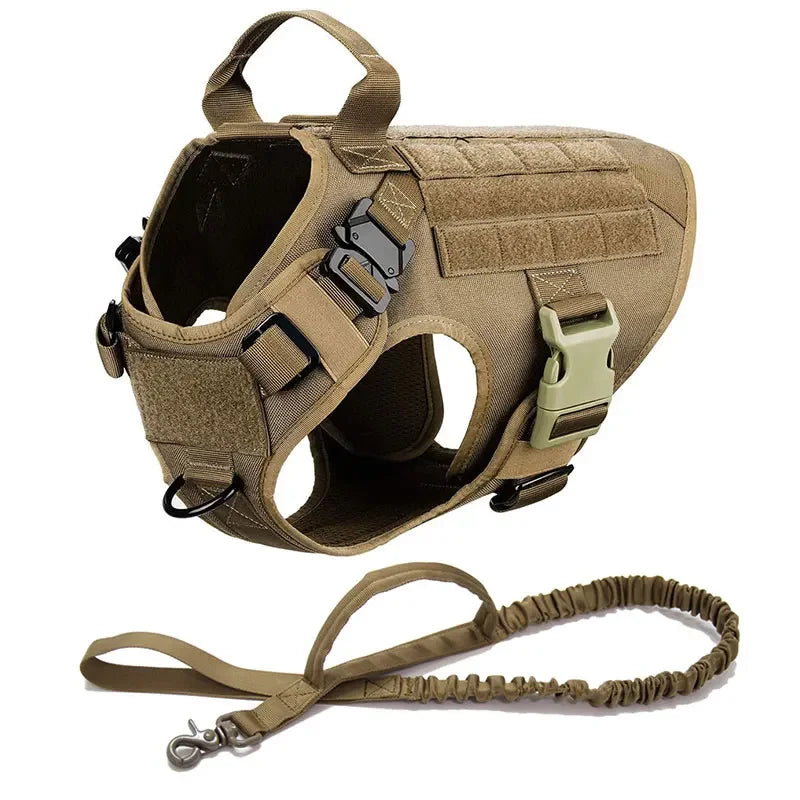 Tactical Vest Pet German Shepherd Golden Retriever Tactical Training Dog Harness and Leash Set For All Breeds Dogs