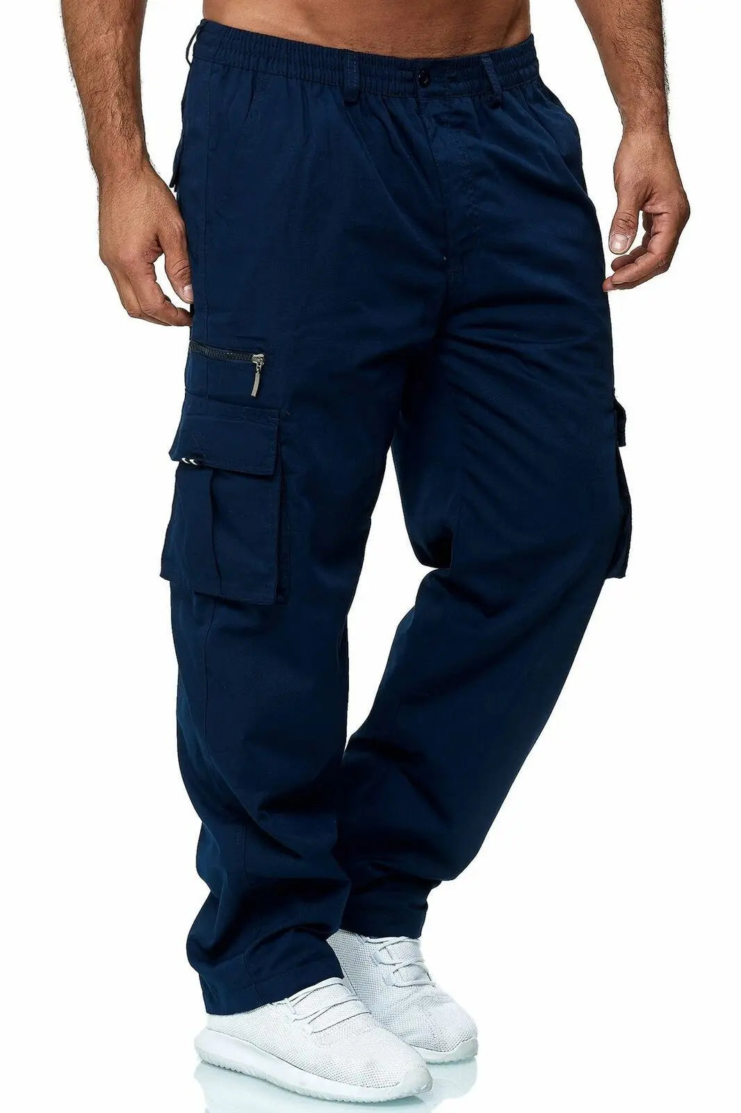 Men work pants, casual multi pocket tactical pants, outdoor sportswear, loose straight leg pants, long pants, plus size.