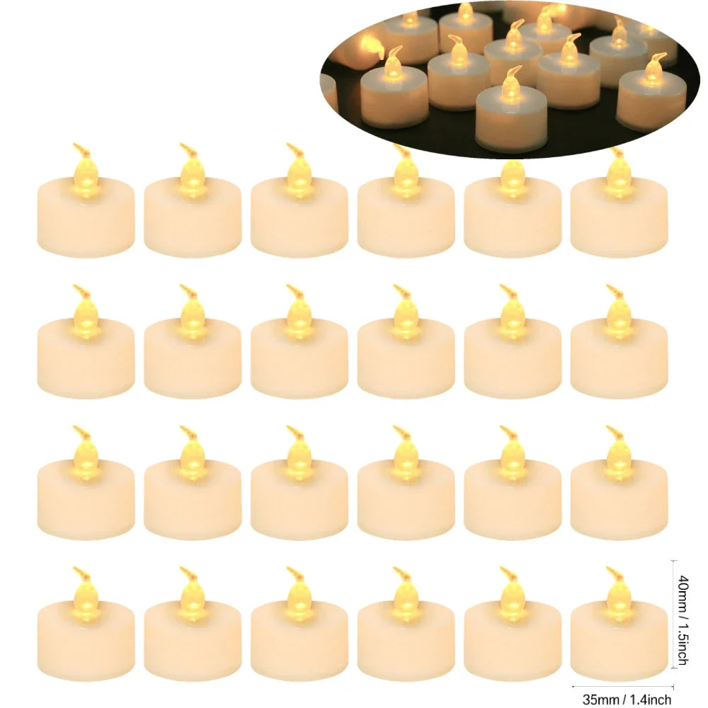 24/48 Pack Heart Shaped LED Tea Lights Candles with Artificial Rose Petals Romantic Night Decorations for Wedding Anniversary