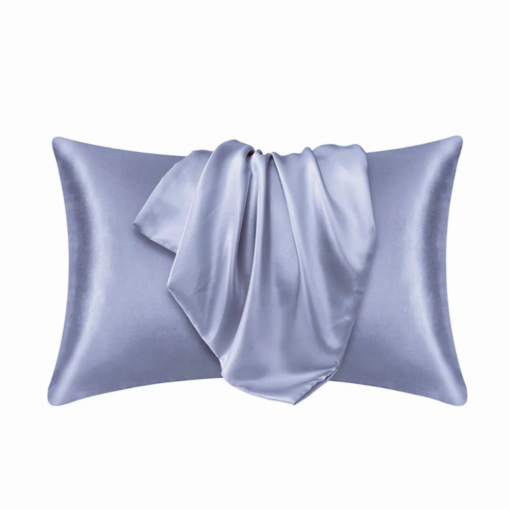 100% Natural Mulberry Silk Pillowcase White Black Grey Khaki Blue Pink Sliver Bed Pillow Covers Luxury Cases Home Bedding Decor