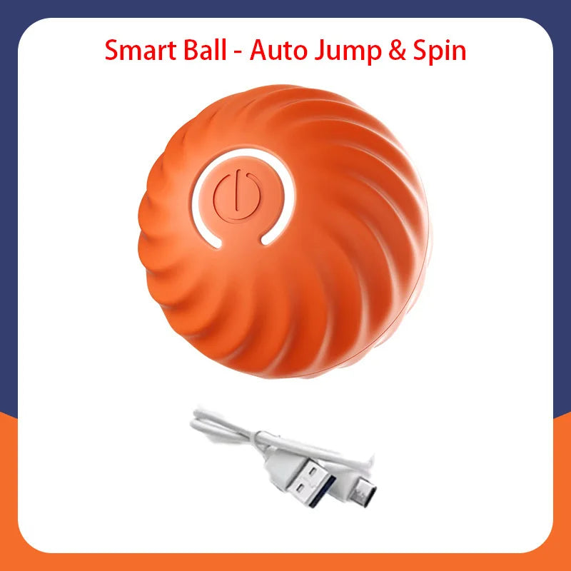 Smart Rolling Jumping Ball Toy Durable Dog Chew Toys Pet Grinding Teeth squeak Balls For Dog Interactive Supplies