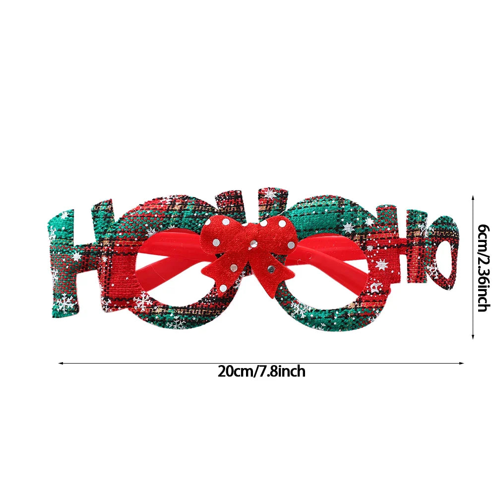 1 Pack Merry Christmas Glasses Santa Claus Snowman Antlers Christmas Tree Christmas Decoration Photo Prop Children New Year Gift