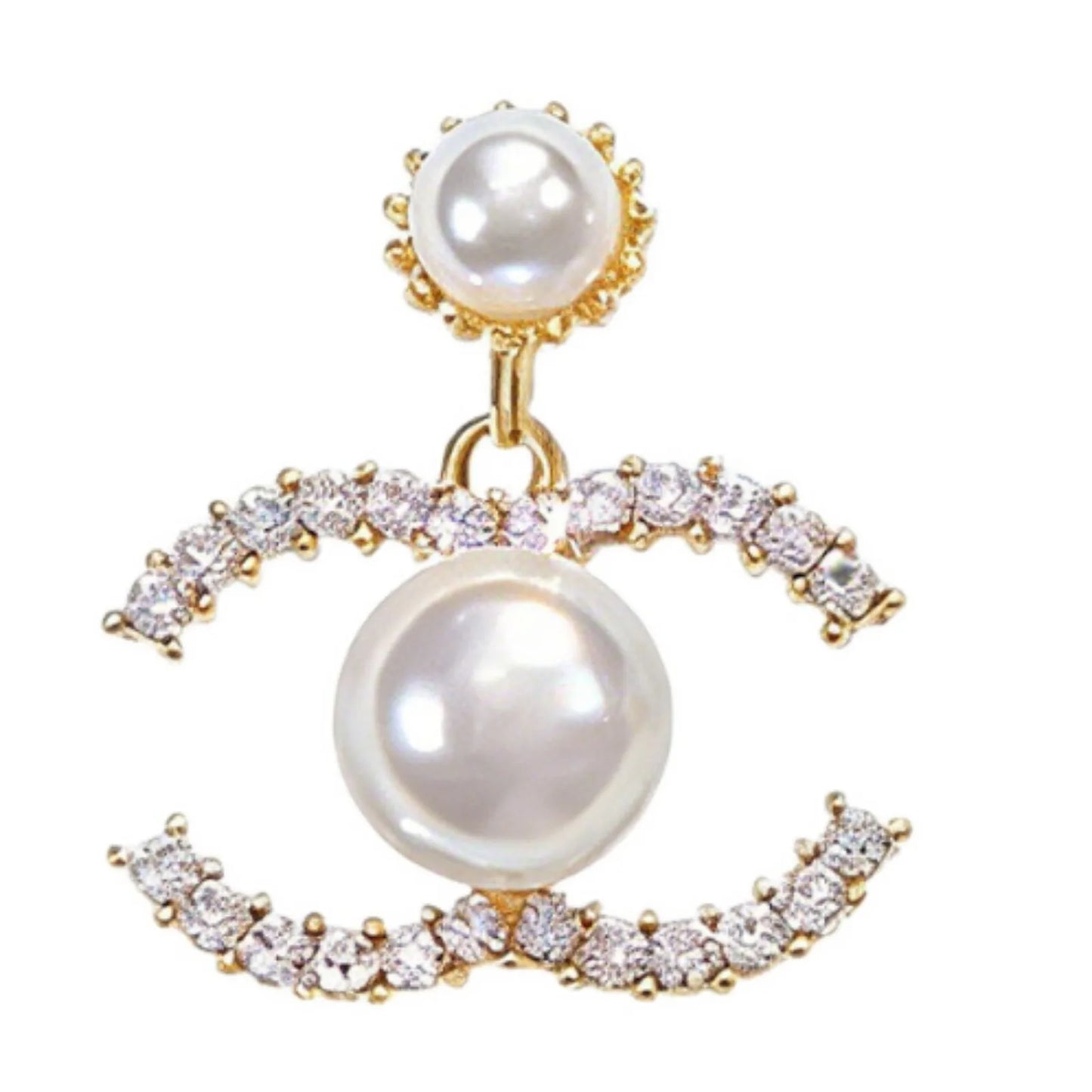 Minimalist Luxury Pearl Rhinestone Drop Earrings Gold Tone Dangle Stud Earrings Elegant Office Business Daily Wear Jewelry For Ladies