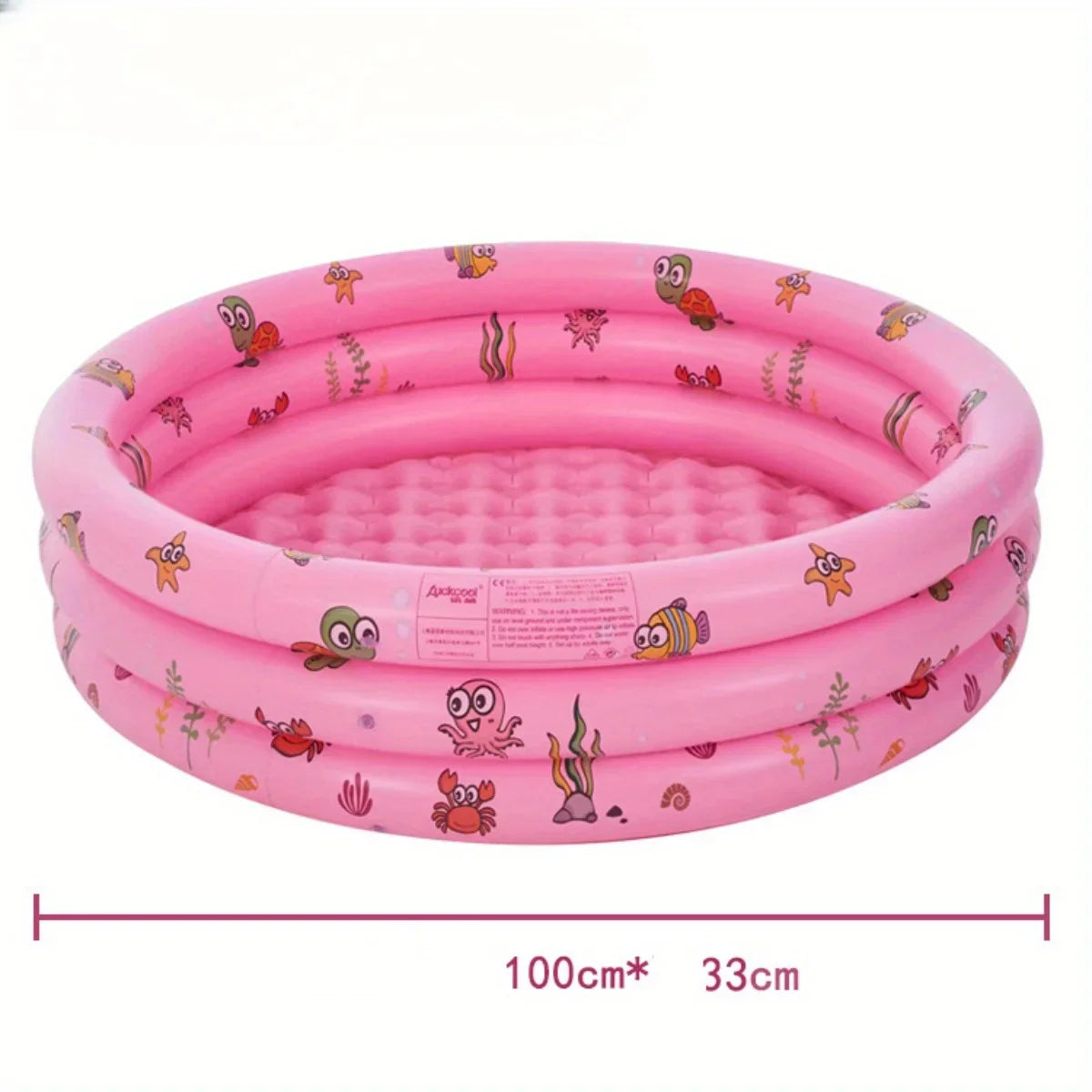 100Cm three-ring round inflatable ball pool for infants and children, swimming pool, paddling pool, sand pool