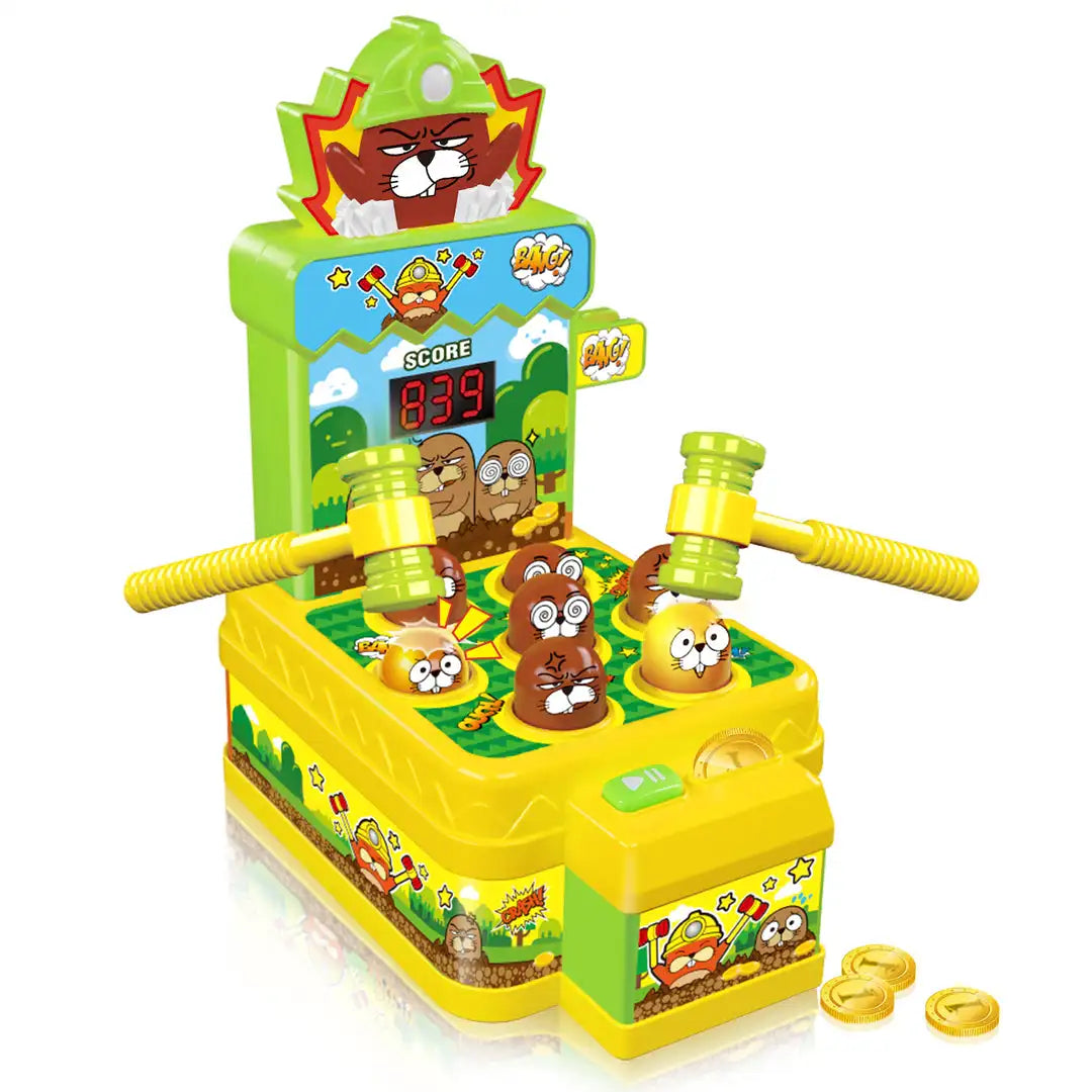 Baby Whack a Mole Game Toy with Hammer Toddler Toys Mini Electronic Arcade Game with 2 Hammers Pounding Toys for Kids 3 4 5 6