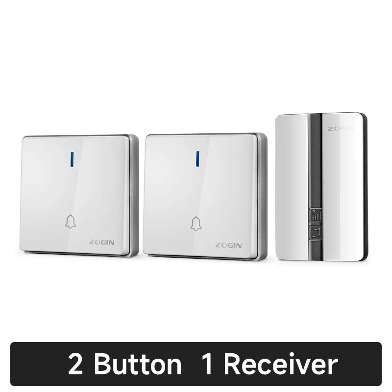 VeryHome Wireless Doorbell Waterproof Self-powered Button Smart Door Bell Sets Home Welcome Outdoor House Chimes Receiver