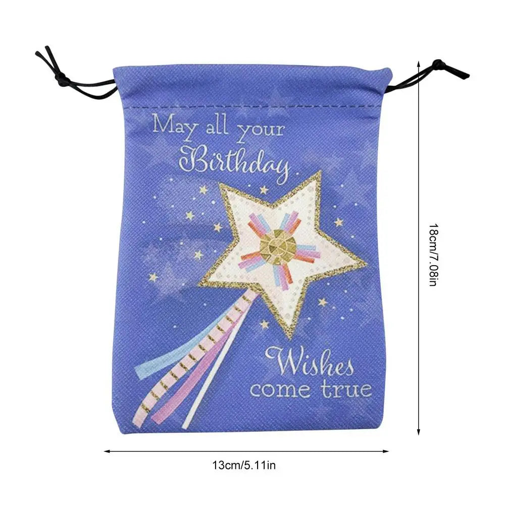 Printed Velvet Tarot Carods Storage Bag Oracle Card Witch Divination Accessories Board Games Mini Drawstring Package