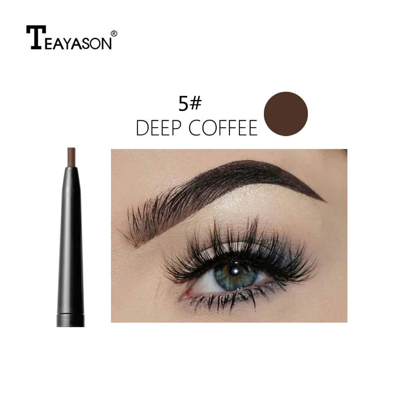 Waterproof Natural Long Lasting Paint Tattoo Eyebrow With Brush Black Brown Eyebrow Pencil Makeup Tools