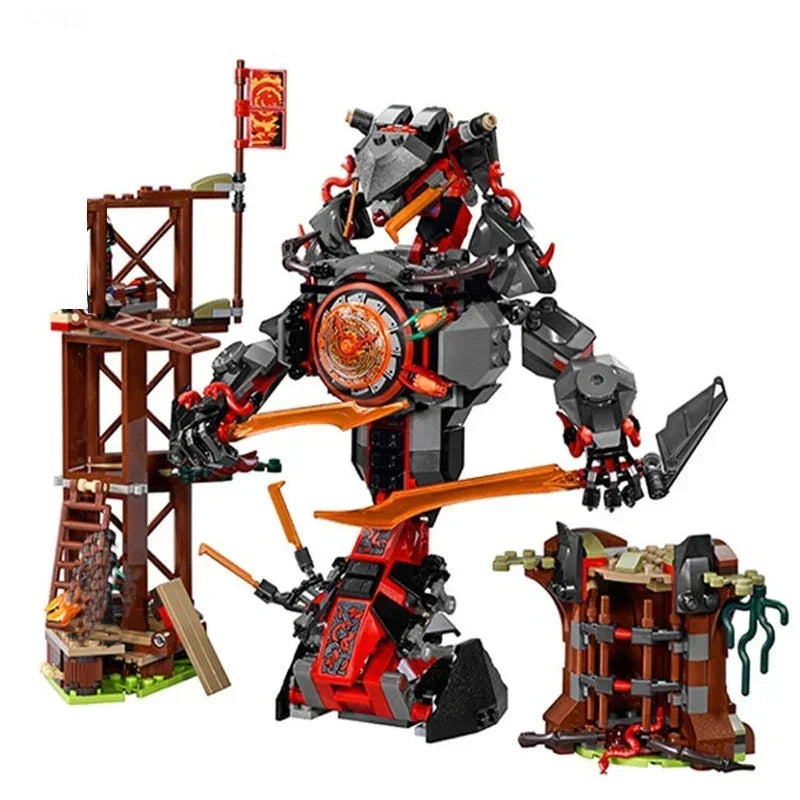 734PCS Dawn of Iron Doom Building Blocks Compatible 70626 Ninja Bricks DIY Figures Model Toys For Children Christmas Gifts