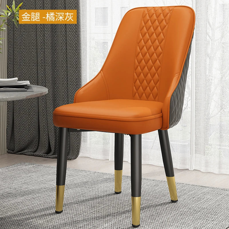 Cushion Beautiful Dining Chairs, Modern Metal Ergonomic Unique Home Decoration