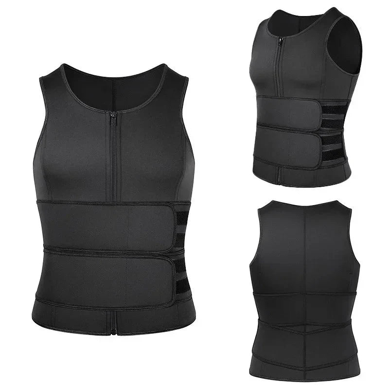 Men Slimming Compression Body Shaper Waist Trainer Vest