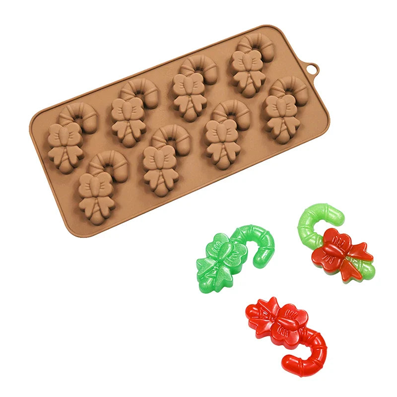 Sweety Baking Tools Christmas Tree Bear Santa Claus Design Chocolate Molds Silicone Candy Moulds Dessert Bakeware